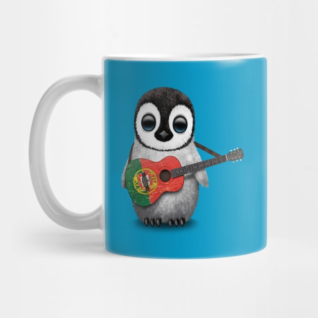 Baby Penguin Playing Portuguese Flag Guitar by jeffbartels